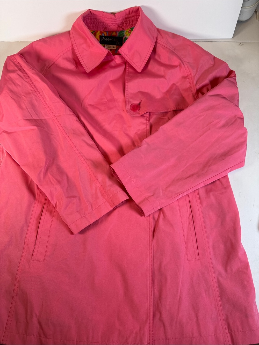 Panache Bright Pink Women's Trench Coat